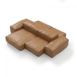 Sofà modular Extrasoft _piel Seta