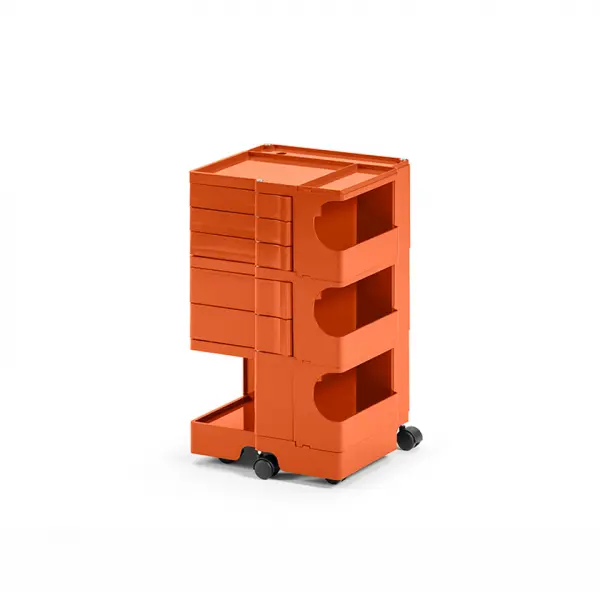 オフィス家具 B-LINE Joe Colombo BOBY Wagon Orange Boby Storage Trolley by Joe Colombo - Bline | Classicdesign.it